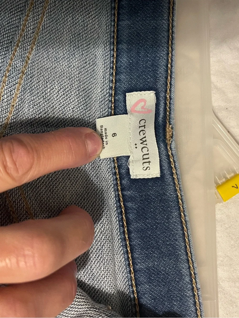 Crewcuts Button-Front Denim Mini Skirt in Washed Blue